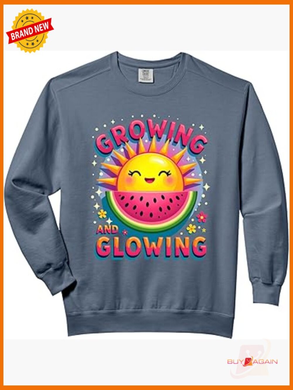 Growing And Glowing Pregnant Girl Summer Design Comfort Colors Long Sleeve